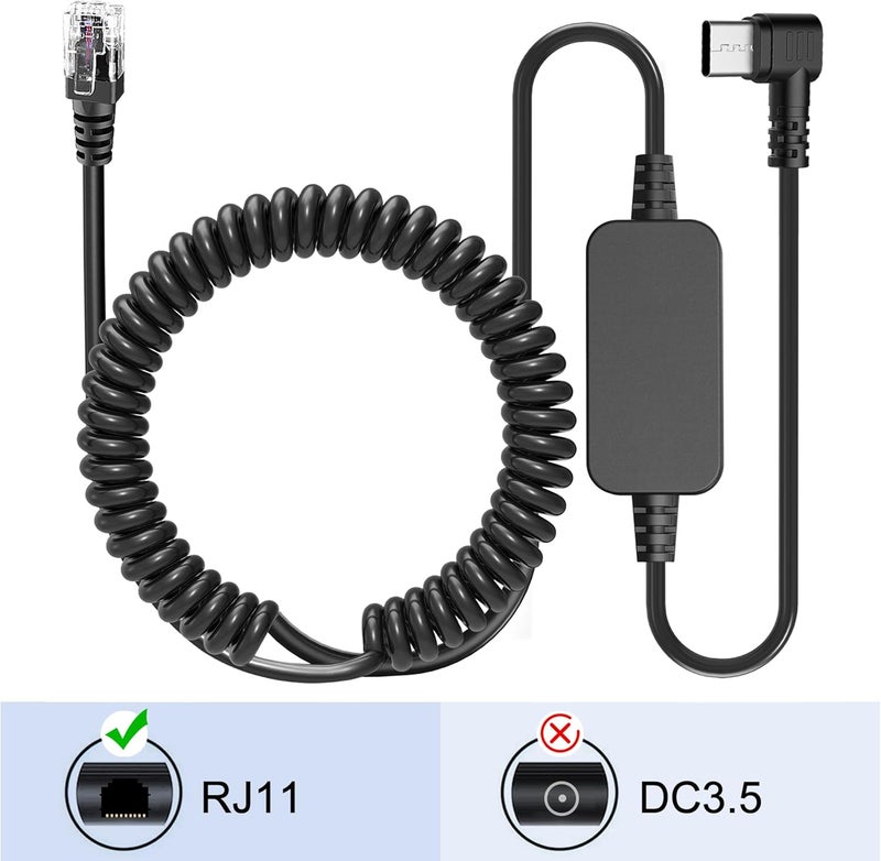 WUDCBFC Radar Detector Cable，USB CTo RJ11 Plug Cable 5V-12V Power Cord, Compatible with Escort Radenso XP Beltronics Cobra Whistler 9.8FT, Suitable for 12V Radar detectors - Image 3